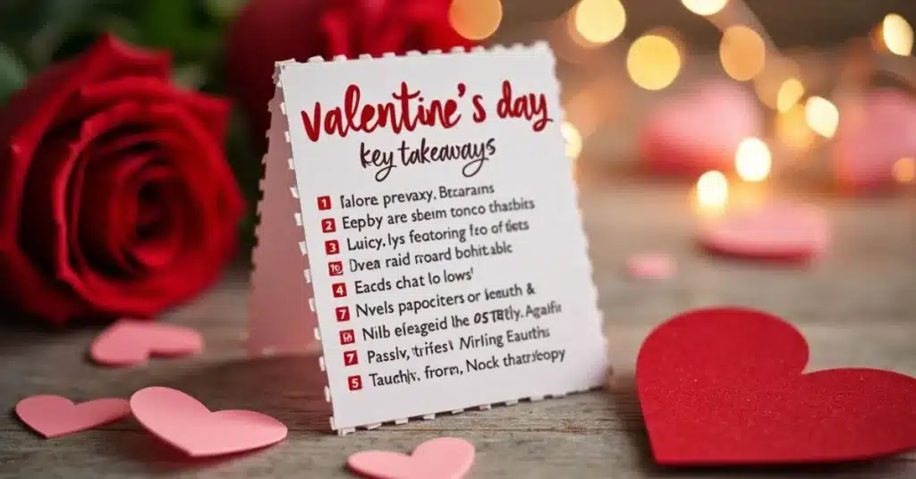 10 Romantic Valentine's Day Bedroom Decor Ideas to Transform Your Space 3 a visually appealing heart shaped list featuring valentines day key takeaways surrounded by element