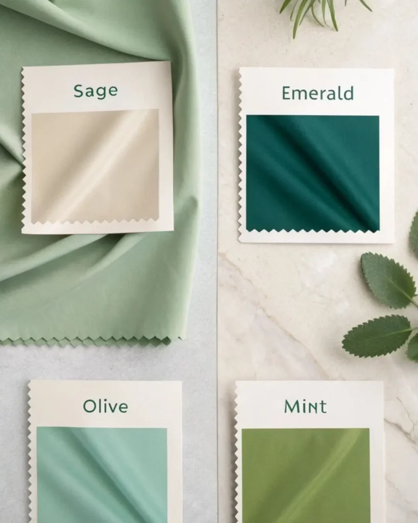 What Color Goes Well With Green In A Bedroom? Stunning Secrets 2 Different green shades for choosing what color goes well with green in a bedroom