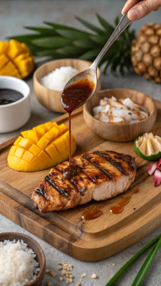 Jerk BBQ Sauce: The Ultimate Upgrade For Any Grill 2 Grilled chicken with jerk BBQ sauce drizzled over it