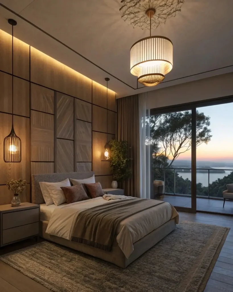 10 Stunning Dream Bedroom Ideas You’ll Absolutely Love 4 Layered bedroom lighting for dream bedroom ambiance